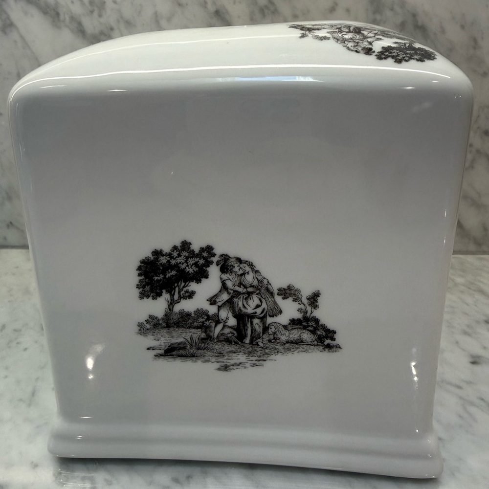 Vintage Liette International Hand Decorated Porcelain Napkin Holder - Picture 4 of 8